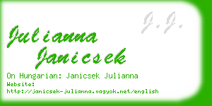 julianna janicsek business card